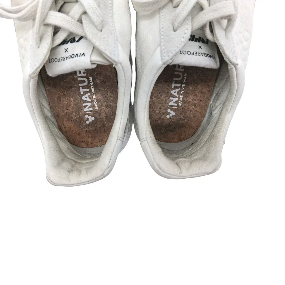 Vivobarefoot Shoes Mens Size 9 White Leather Low Top Barefoot Casual Sneakers